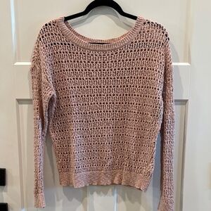 American Eagle dusty rose pink Open-Knit Women's Sweater small